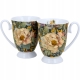 PEONY BLUE Porcelanowy Kubek 340 ml do KAWY HERBATY - Komplet 2 sztuki