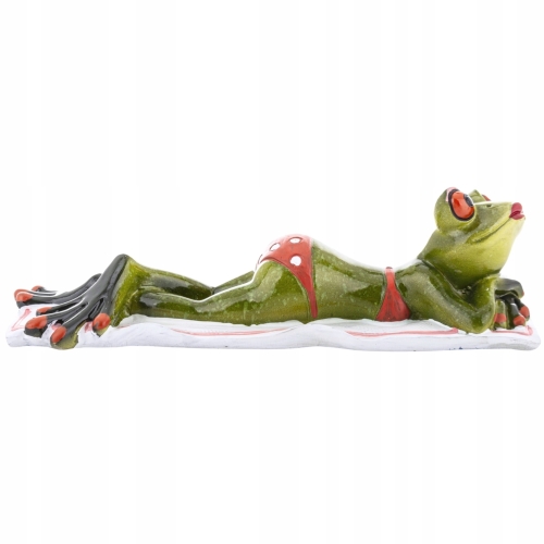 Ozdobna Figurka 5 x 17 x 6 cm - Żaba na plaży Plażowiczka