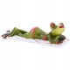 Ozdobna Figurka 5 x 17 x 6 cm - Żaba na plaży Plażowiczka