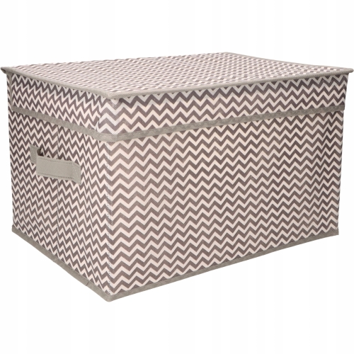 Tekstylne PUDEŁKO ORGANIZER 50 x 40 x 30 cm z pokrywką - do SZAFY GARDEROBY