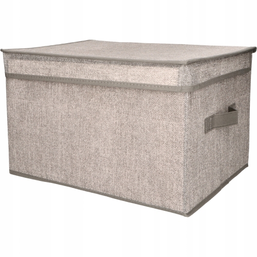 Tekstylne PUDEŁKO ORGANIZER 60 x 40 x 30 cm z pokrywką - do SZAFY GARDEROBY