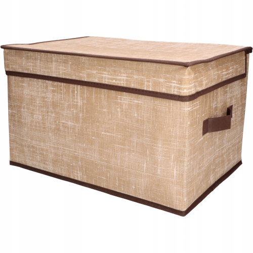 Tekstylne PUDEŁKO ORGANIZER 60 x 40 x 30 cm z pokrywką - do SZAFY GARDEROBY