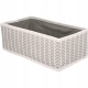 DWA tekstylne PUDEŁKA KOSZE ORGANIZERY 28 x 14 x 10 cm - do SZAFY GARDEROBY