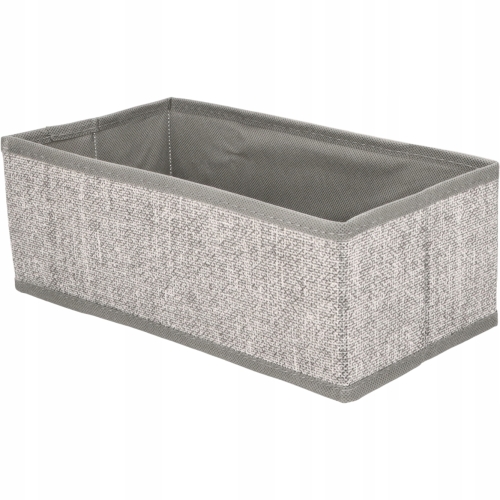 DWA tekstylne PUDEŁKA KOSZE ORGANIZERY 28 x 14 x 10 cm - do SZAFY GARDEROBY