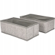DWA tekstylne PUDEŁKA KOSZE ORGANIZERY 28 x 14 x 10 cm - do SZAFY GARDEROBY