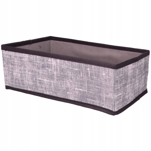 DWA tekstylne PUDEŁKA KOSZE ORGANIZERY 28 x 14 x 10 cm - do SZAFY GARDEROBY
