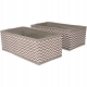 DWA tekstylne PUDEŁKA KOSZE ORGANIZERY 28 x 14 x 10 cm - do SZAFY GARDEROBY