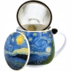 Kubek baryłka 430 ml z Zaparzaczem do HERBATY ZIÓŁ - STARRY NIGHT Van Gogh