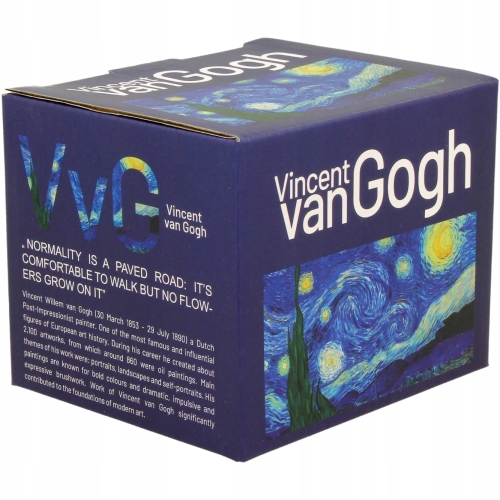 PORCELANOWY Kubek baryłka 430 ml do KAWY HERBATY - STARRY NIGHT by Van Gogh