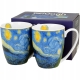 DWA Porcelanowe Kubki 360 ml Zestaw do KAWY HERBATY - STARRY NIGHT Van Gogh