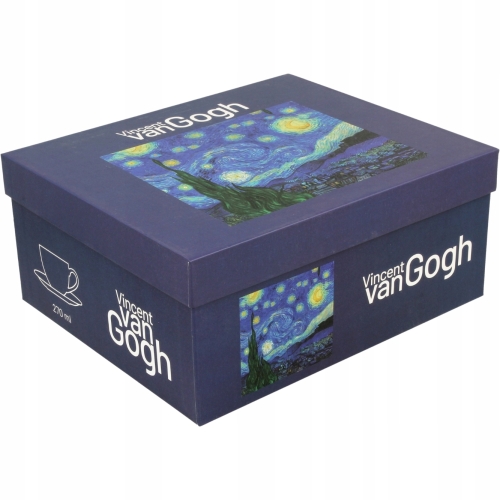 DWIE Porcelanowe Filiżanki 270 ml do KAWY HERBATY - STARRY NIGHT Van Gogh