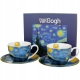 DWIE Porcelanowe Filiżanki 270 ml do KAWY HERBATY - STARRY NIGHT Van Gogh