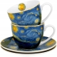 DWIE Porcelanowe Filiżanki 270 ml do KAWY HERBATY - STARRY NIGHT Van Gogh