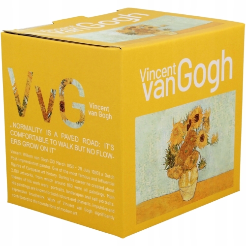 Kubek baryłka 430 ml z Zaparzaczem do HERBATY ZIÓŁ - SUNFLOWERS by van Gogh
