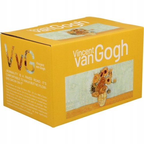 DWA Porcelanowe Kubki 360 ml Zestaw do KAWY HERBATY - SUNFLOWERS van Gogh