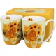 DWA Porcelanowe Kubki 360 ml Zestaw do KAWY HERBATY - SUNFLOWERS van Gogh