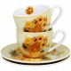 DWIE filiżanki 110 ml ze spodkami do KAWY ESPRESSO - SUNFLOWERS by van Gogh
