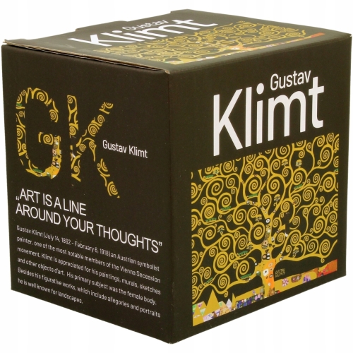 Kubek baryłka 430 ml z Zaparzaczem do HERBATY ZIÓŁ - TREE OF LIFE G. Klimt