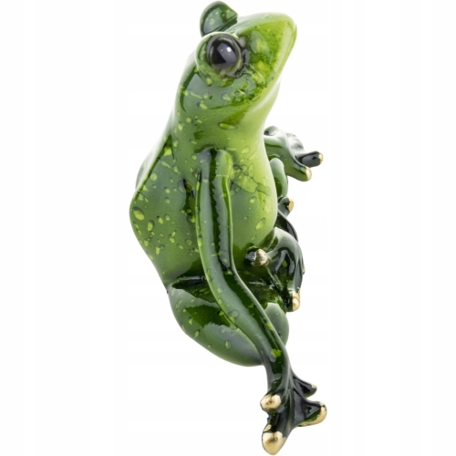 Ozdobna Figurka 8,5 x 15 x 5 cm - Żaba w pozycji kwiat lotosu