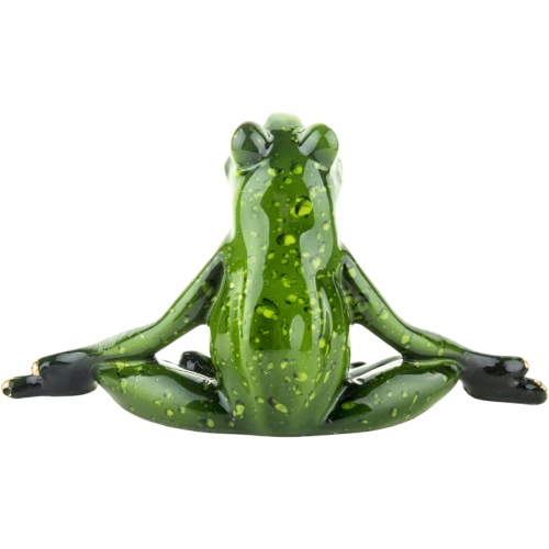 Ozdobna Figurka 8,5 x 15 x 5 cm - Żaba w pozycji kwiat lotosu
