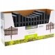 Szary PŁOTEK OBRZEŻE Ogrodowe PALISADA Ozdobna 60 x 32 cm - komplet 4 szt
