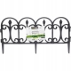 Czarny PŁOTEK OBRZEŻE Ogrodowe PALISADA Ozdobna 60 x 30 cm - komplet 4 szt