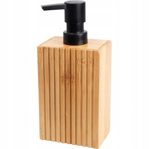 BAMBUSOWY Dozownik do mydła / Płynu do naczyń 280 ml - BRĄZOWY, CZARNY