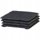 KWADRATOWY ŁUPEK 10 x 10 cm Kamienna podstawka pod kubek - 4 sztuki