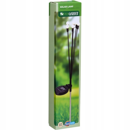 Ogrodowa Dekoracyjna LAMPKA ŚWIETLIK SOLARNY 75 cm - 6 BIAŁYCH kulek LED