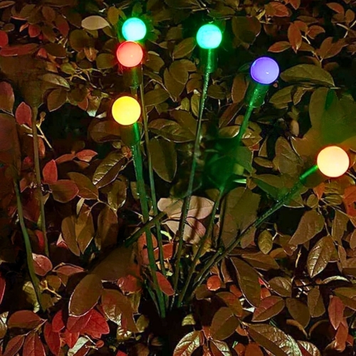 Ogrodowa Dekoracyjna LAMPKA ŚWIETLIK SOLARNY 75 cm - 6 KOLOROWYCH kulek LED