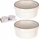 BIAŁE ŻAROODPORNE Naczynia Kokilki do zapiekania 11x5 cm 290 ml - 2 SZTUKI