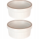 BIAŁE ŻAROODPORNE Naczynia Kokilki do zapiekania 11x5 cm 290 ml - 2 SZTUKI