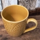 Kamionkowa Filiżanka Kubek do KAWY HERBATY 390 ml, 10 x 9 cm - MIODOWY