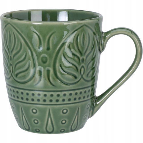 Kamionkowa Filiżanka Kubek do KAWY HERBATY 390 ml, 10 x 9 cm - ZIELONY