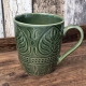 Kamionkowa Filiżanka Kubek do KAWY HERBATY 390 ml, 10 x 9 cm - ZIELONY