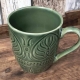 Kamionkowa Filiżanka Kubek do KAWY HERBATY 390 ml, 10 x 9 cm - ZIELONY