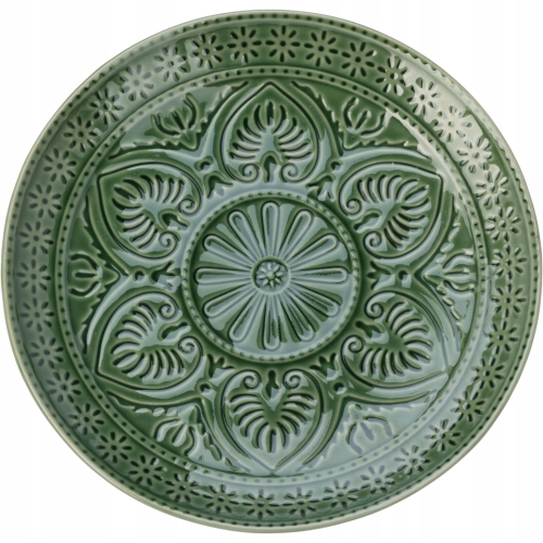 Kamionkowy TALERZ TALERZYK DESEROWY 20 x 2,7 cm - ZIELONY