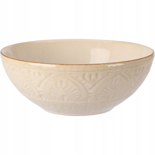 Kamionkowy Talerz DO ZUPY Miska DO SAŁATEK 650 ml, 15,5 x 6 cm - BEŻOWA