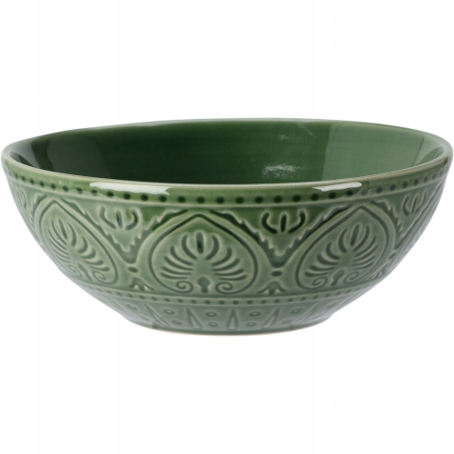 Kamionkowy Talerz DO ZUPY Miska DO SAŁATEK 650 ml, 15,5 x 6 cm - ZIELONA