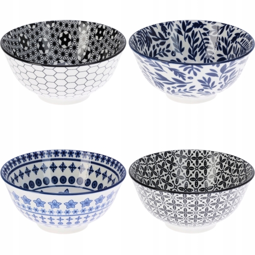 Porcelanowy Talerz Miska do Zupy Makaronu Sałatek 500 ml - komplet 4 szt