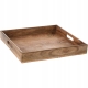 Taca do serwowania 27 x 27 x 5 cm z uchwytami - DREWNO MANGO
