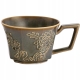 Porcelanowa Filiżanka + spodek do KAWY HERBATY KAKAO 200 ml 9,5 cm - KHAKI