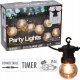 ZEWNĘTRZNE LAMPKI OGRODOWE Girlanda 20 żarówek LED, 230V, TIMER - 9,5 m
