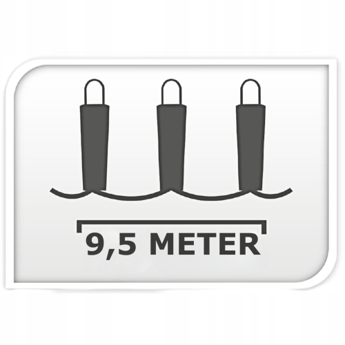 ZEWNĘTRZNE LAMPKI OGRODOWE Girlanda 20 żarówek LED, 230V, TIMER - 9,5 m