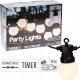 ZEWNĘTRZNE LAMPKI OGRODOWE Girlanda 20 żarówek LED, 230V, TIMER - 9,5 m