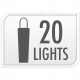 ZEWNĘTRZNE LAMPKI OGRODOWE Girlanda 20 żarówek LED, 230V, TIMER - 9,5 m