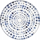 [#B] Porcelanowy TALERZ TALERZYK DESEROWY 20 x 2,5 cm - NIEBIESKI WZOREK
