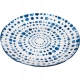 [#B] Porcelanowy TALERZ TALERZYK DESEROWY 20 x 2,5 cm - NIEBIESKI WZOREK