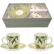 PORCELANA ZESTAW Dwie filiżanki 85 ml ze spodkami do KAWY ESPRESSO - OLIWKI