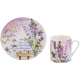 PORCELANA ZESTAW Dwie filiżanki 80ml ze spodkami do KAWY ESPRESSO - LAWENDA